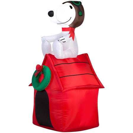 PEANUTS Gemmy LED  42 in. Snoopy on House Inflatable 19373